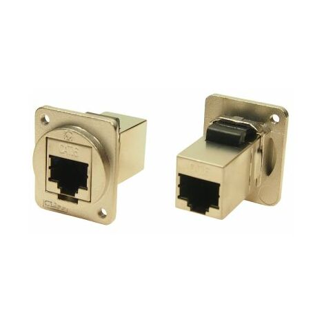 Connecteur Ethernet cat 6 RS PRO Femelle, Blindé Montage panneau, ports Droit ( Prix pour plateau de 25 )