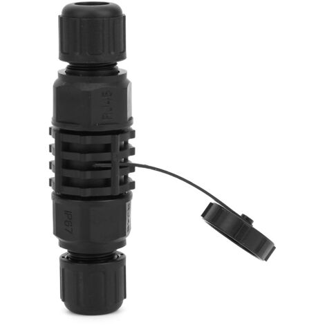 Connecteur Ethernet RJ45, adaptateur anti-poussière et eau, noir, extérieur, fil à 8 broches vers coupleur IP67