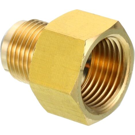 Connecteur Évasé Femelle 1/4" x 1/2" Mâle, Adaptateur en Laiton SAE à 45 Degrés, Raccord de Tuyau pour Conduite Gaz d'Air, Réfrigération, CVC - 5/8 inch
