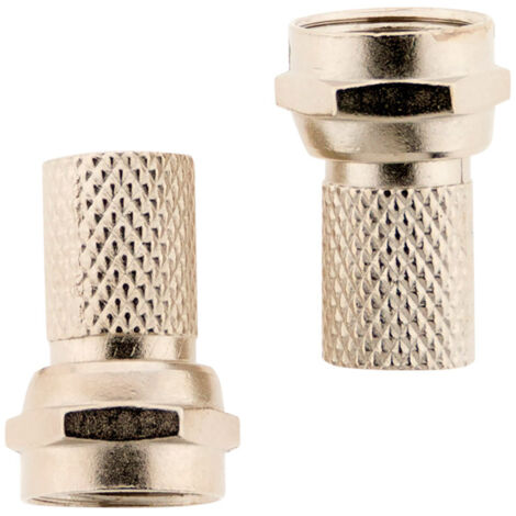 Connecteur F à visser - ZENITECH - Lot de 2 - Diamètre 7 mm - Plastique