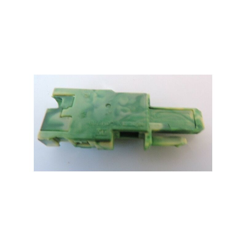 Connecteur femelle 1 fil 4mm² 1P vert-jaune module de départ avec plaque d'extrémité intégrée (à l'unité) Wago Contact