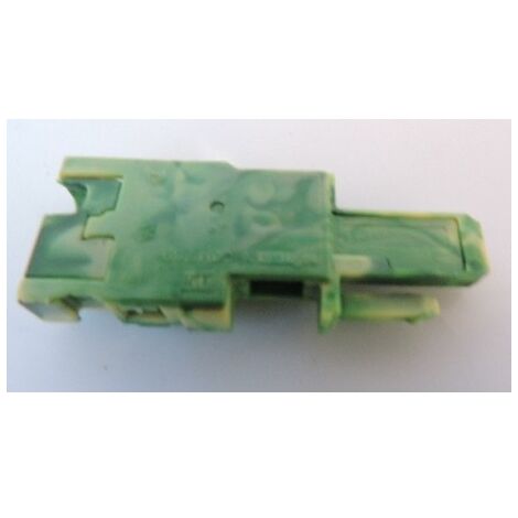 Connecteur femelle 1 fil 4mm² 1P vert-jaune module de départ avec plaque d'extrémité intégrée (à l'unité) WAGO CONTACT