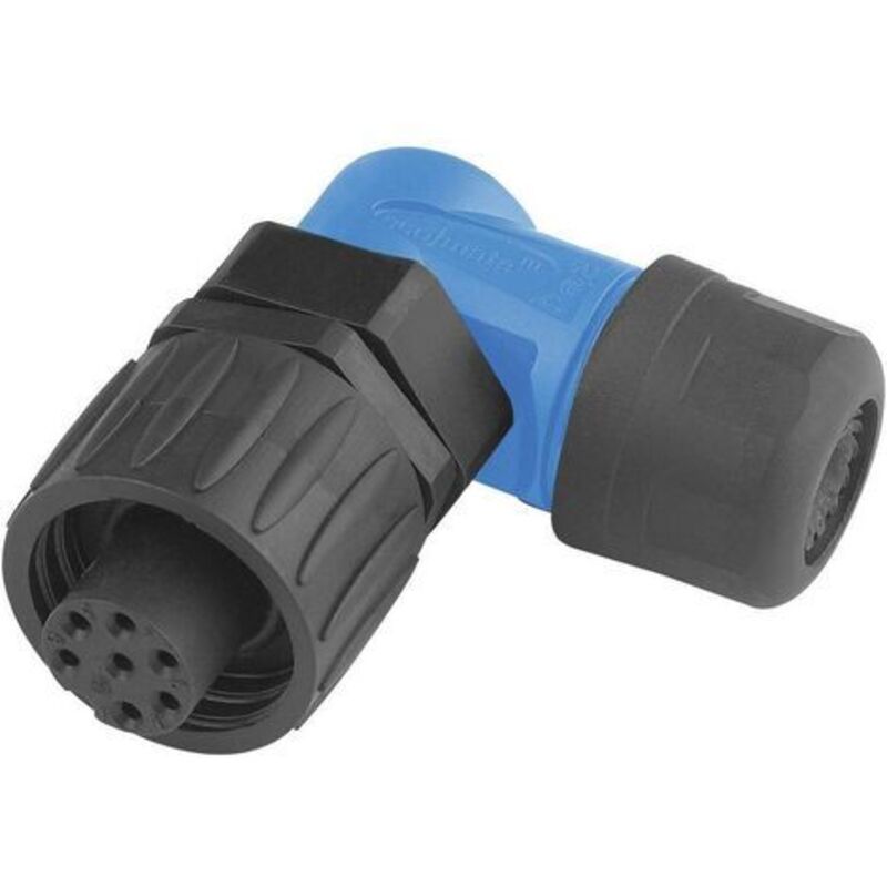 Amphenol - C016 30F006 100 10 Cosse cylindrique mâle femelle, coudé Nombre total de pôles: 6 + pe Série (connecteur rond)