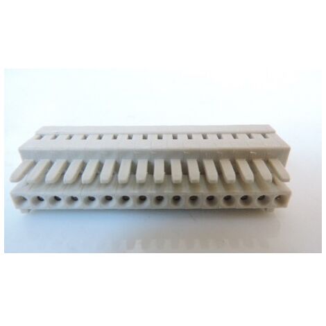 Connecteur femelle détrompé 16 pôles fil 1,5mm² Pas 3,5mm gris clair (à l'unité) MCS MINI WAGO CONTACT 734-116