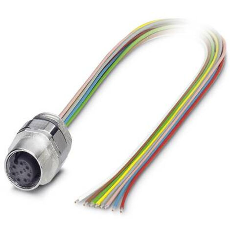 Connecteur femelle encastrable pour capteurs/actionneurs Contenu: 1 pc(s) Phoenix Contact SACC-EC-M12FS-8CON-PG9/0,5 15