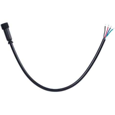 Connecteur femelle étanche pour balises RGB - 4 broches - 20 cm