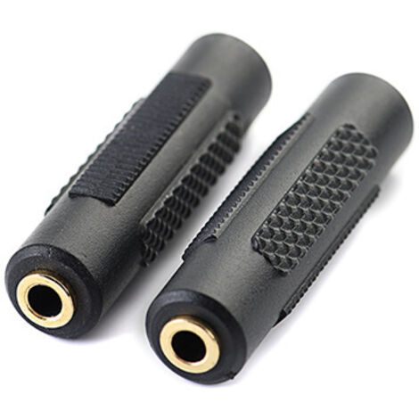 Connecteur femelle-femelle 4 pôles plaqué or 3,5 mm, compatible avec l'adaptateur de câble d'extension audio AUX à fiche 3 pôles.