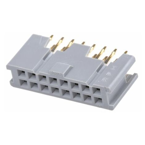 Connecteur femelle pour CI, 16 contacts, 2 rangées, 2.54mm, Traversant, Droit ( Prix pour 1 )