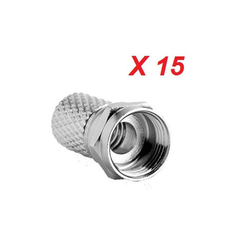 Connecteur fiche F mâle à visser pour câble antenne 17VATC et 17PATC (lot de 15) TELEFUNKEN
