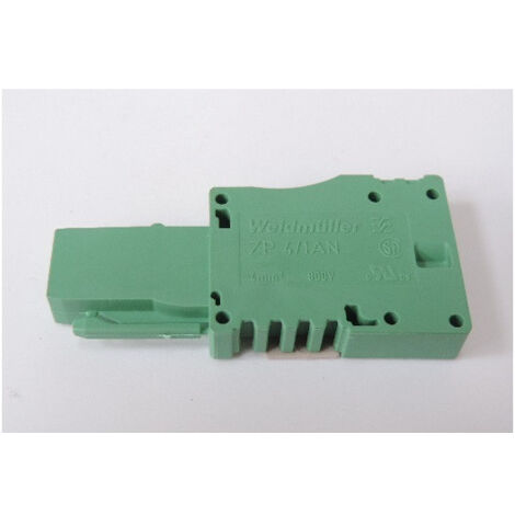 Connecteur fiche vert 1 pôle 32A 800V 4mm² raccordement ressort (à l'unité) pour bloc de jonction série Z Weidmuller