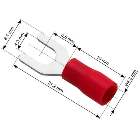 Connecteur fourche isolé blow 43-004 acier 100 pièces