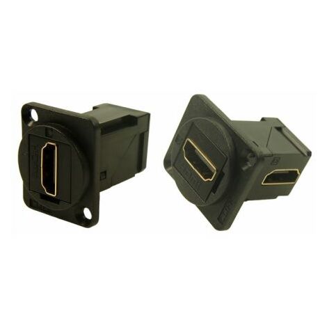 Connecteur HDMI traversant RS PRO Femelle Traversée de panneau 19 voies 35 x 26 x 31 mm Angle droit ( Prix pour 1 )