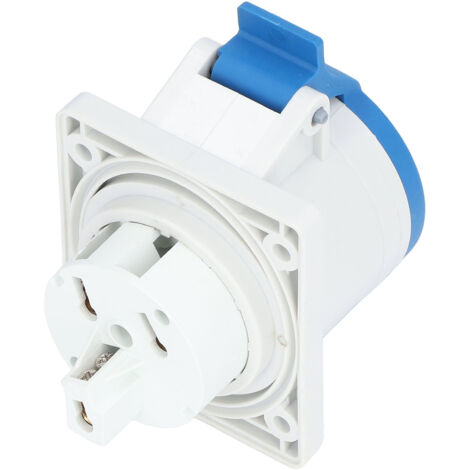 Connecteur Industriel 3 Pôles 2P+E IP44 Prise Aviation 32A 400V pour Montage Encastré