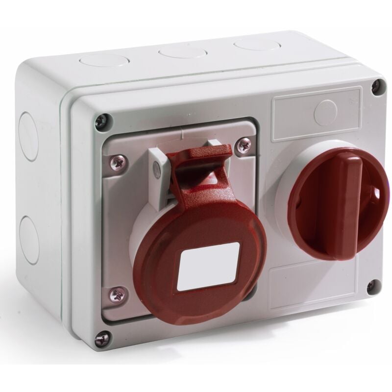 Connecteur industriel Rs Pro 3P+E, 16A, 400 v, Montage mural ( Prix pour 1 )