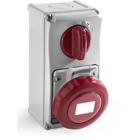 Connecteur industriel RS PRO, 3P+E, 32A, 400 V, Montage mural ( Prix pour 1 )