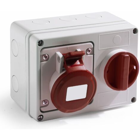 Connecteur industriel RS PRO, 3P+E, 32A, 400 V, Montage mural ( Prix pour 1 )