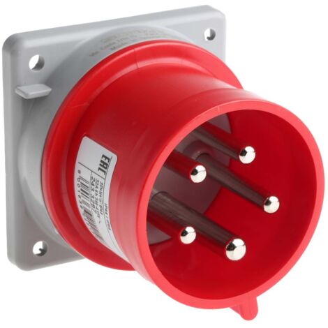 Connecteur industriel Scame Mâle, 3P + N + E, 32A, 415 V, Montage panneau ( Prix pour 1 )