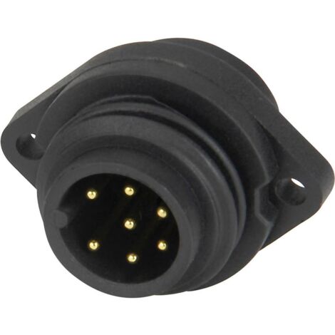 Connecteur IP67 embase mâle verticale Weipu 814060 Pôle: 6 + terre 10 A 1 pc(s)