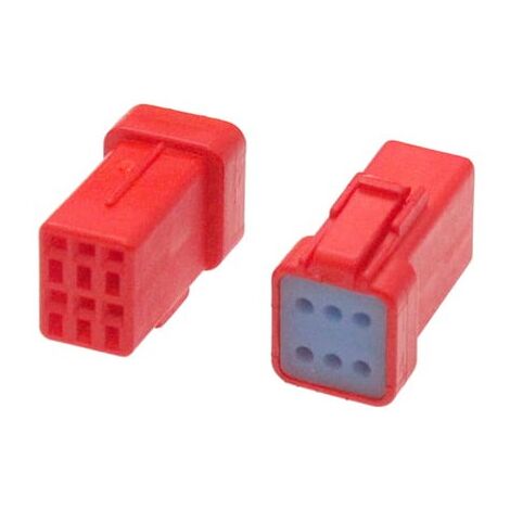 Connecteur JWPF mâle 6 Voies rouge