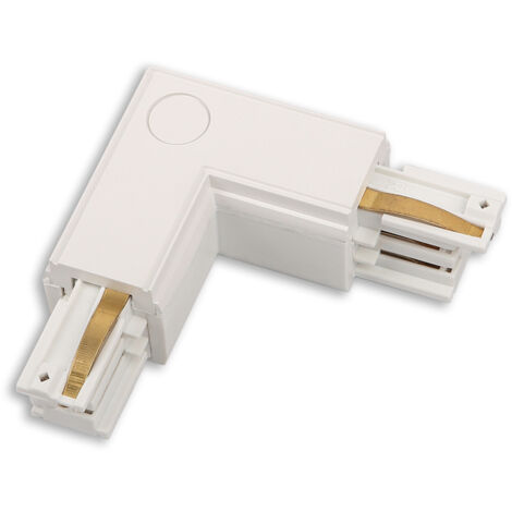 Connecteur L droit 3 circuits blanc pour rail Maxlight