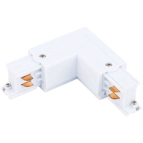Connecteur L rail 3 circuits gauche blanc Nowodvorski