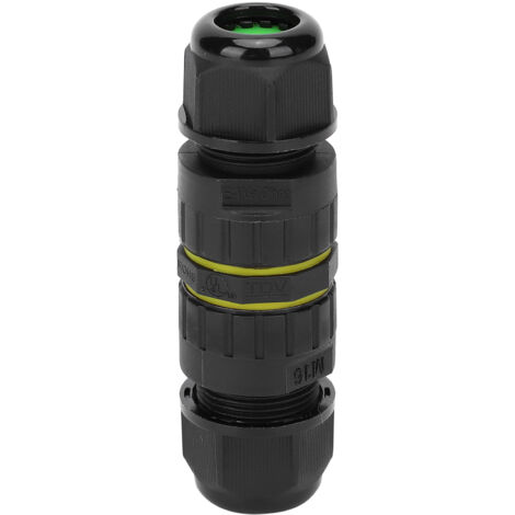 Connecteur M16-3P IP68 étanche pour câble électrique 3 conducteurs 0.5‑1.5 mm², joint de câble extérieur robuste 7‑10mm
