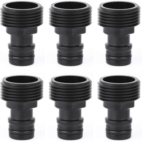 Connecteur mâle 3/4 pouce : pour connecter des appareils d'arrosage avec filetage intérieur, filetage extérieur 25 mm 6 pièces