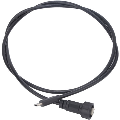 Connecteur mâle étanche Type-C avec câble, verrouillage rapide et montage panneau E10TPC-BA-M/TPC-A-M0.5M