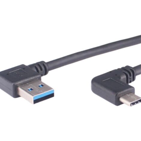 Connecteur mâle Type-C 3.1 à 90 degrés pour USB 3.0A mâle, coude latéral, coude gauche, coude droit pour téléphones portables, tablettes et câbles de charge de données.