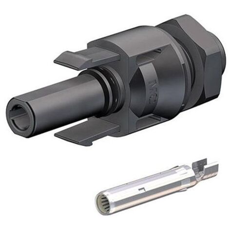Connecteur MC4 femelle pour panneaux solaires – Protection IP66/IP68 – Température de fonctionnement -40 à +90 °C – Compatible câbles 4-6 mm² – Stäubli