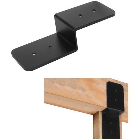 Connecteur métallique en Z pour poteaux et poutres, support de poutre robuste, support de poutre de terrasse pour tonnelles en bois