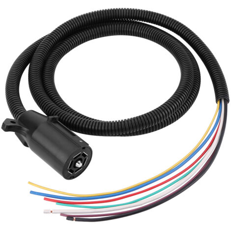 Connecteur moulé de lame de harnais de fil de cordon de cble de prise de remorque de 7 manières pour le remorquage d'attelage de RV 2 mètres