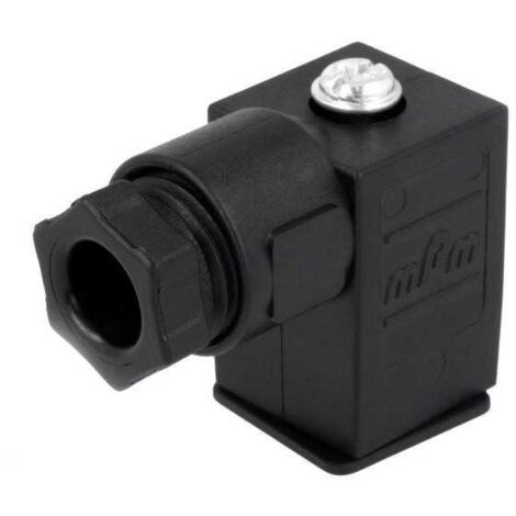 Connecteur mPm® pour électrovanne Black 2 + terre Carré 9.4mm