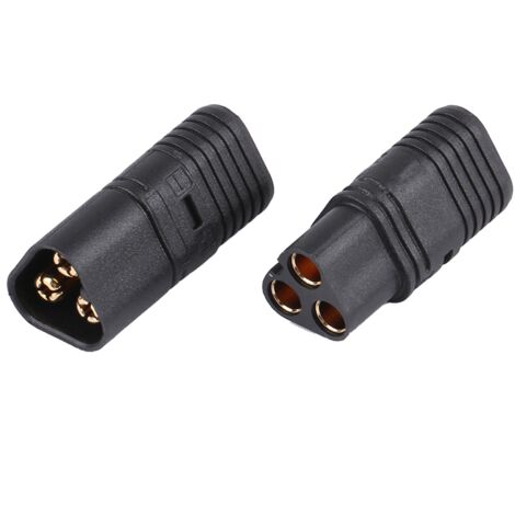 Connecteur MT60 3 Broches Mâle Femelle Noir pour ESC Moteur RC Accessoire