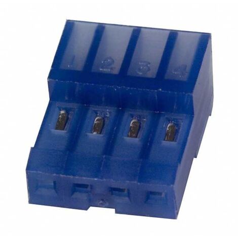 Connecteur MTA 100 Femelle 4 Voies Bleu pour câble AWG 26