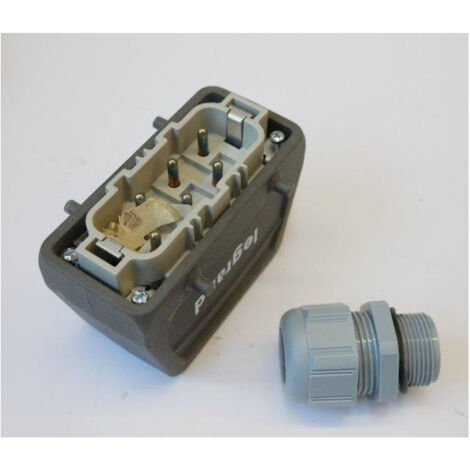 Connecteur multipôles 6P+T 32A 400V capot mâle sortie verticale metal IP65 Hypra Legrand