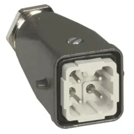 Connecteur multipôles capot mâle sortie verticale métal Hypra 400V 10A 4P+T (053141)