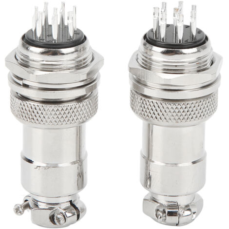 Connecteur Panneau Aviation 8 Broches Mâle Femelle 20mm Câble Électrique