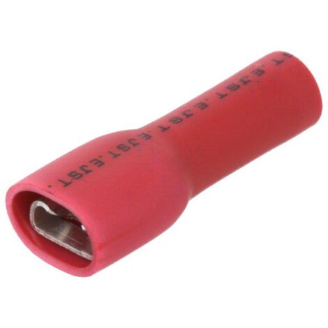 Connecteur plat 4.8mm 0.5mm femelle 0.5-1.5mm2 serrage rouge x5