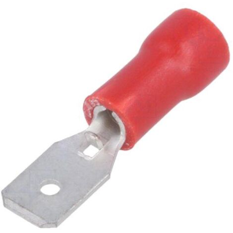 Connecteur plat 4.8mm 0.5mm male 0.5-1mm2 rouge x20