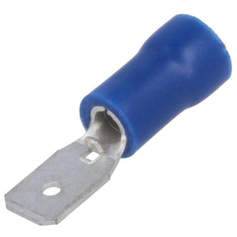 Connecteur plat 4.8mm 0.5mm male 1.5-2.5mm2 bleu x20