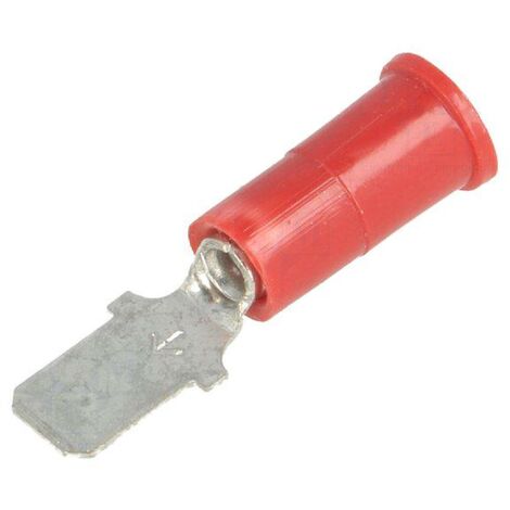 Connecteur plat 4.8mm 0.5mm male rouge x2