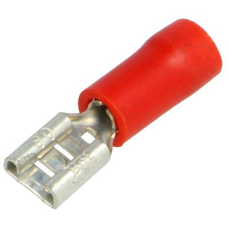 Connecteur plat 4.8mm 0.8mm femelle 0.25-1.5mm2 rouge x10