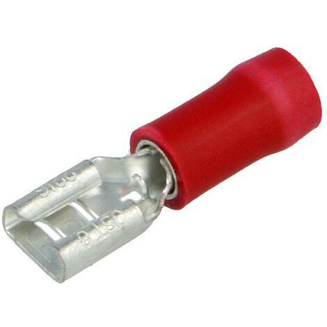 Connecteur plat 4.8mm 0.8mm femelle 0.5-1.5mm2 rouge x10