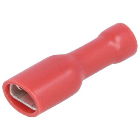 Connecteur plat 4.8mm 0.8mm femelle 0.5-1mm2 serrage sur fil rouge x10