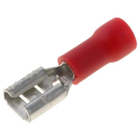 Connecteur plat 4.8mm 0.8mm femelle 0.5-1mm2 serrage sur fil rouge x20