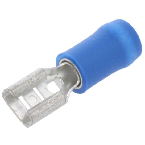 Connecteur plat 4.8mm 0.8mm femelle 1-2.5mm2 serrage sur fil bleu x10