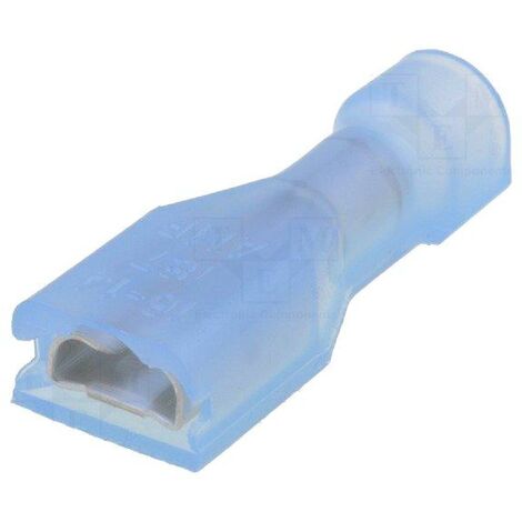 Connecteur plat 4.8mm 0.8mm femelle 1.25-2mm2 serrage isolee bleu x5