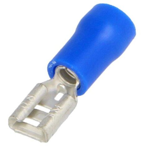 Connecteur plat 4.8mm 0.8mm femelle 1.5-2.5mm2 serrage etame bleu x10