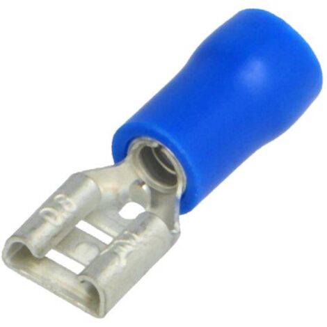 Connecteur plat 5.2mm 0.8mm femelle 1.5-2.5mm2 serrage etame bleu x5
